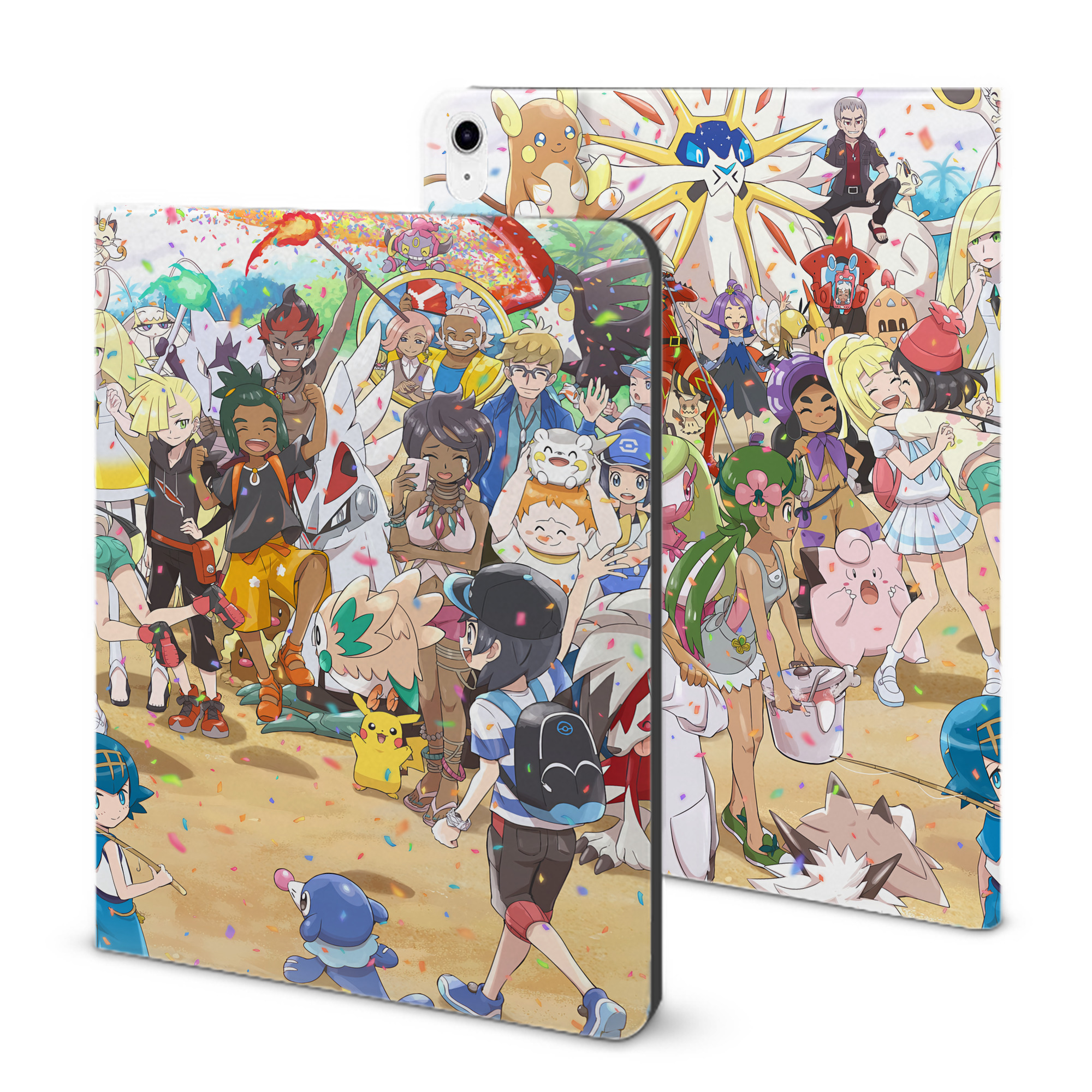 （画像用） ポケットモンスター Pokémon IPad ケース ブック型 PUレザー TPU 耐衝撃 軽量 薄型 ペン収納なし 全面保護 IPad 各モデル対応